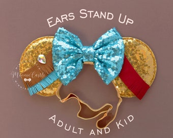 Pocahontas ears, Pocahontas Mickey ears, Minnie ears, Mouse ears, Minnie Ears,  Pocahontas ears with Elastic headband for women and kids