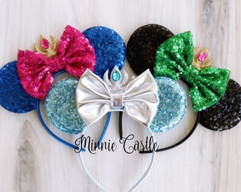 Elsa Mickey ears, Mickey Ears, Anna Mouse ears, Frozen Ears, Princess Ears, Minnie Ears, Mouse Ears Headband, Characters Mouse Ears