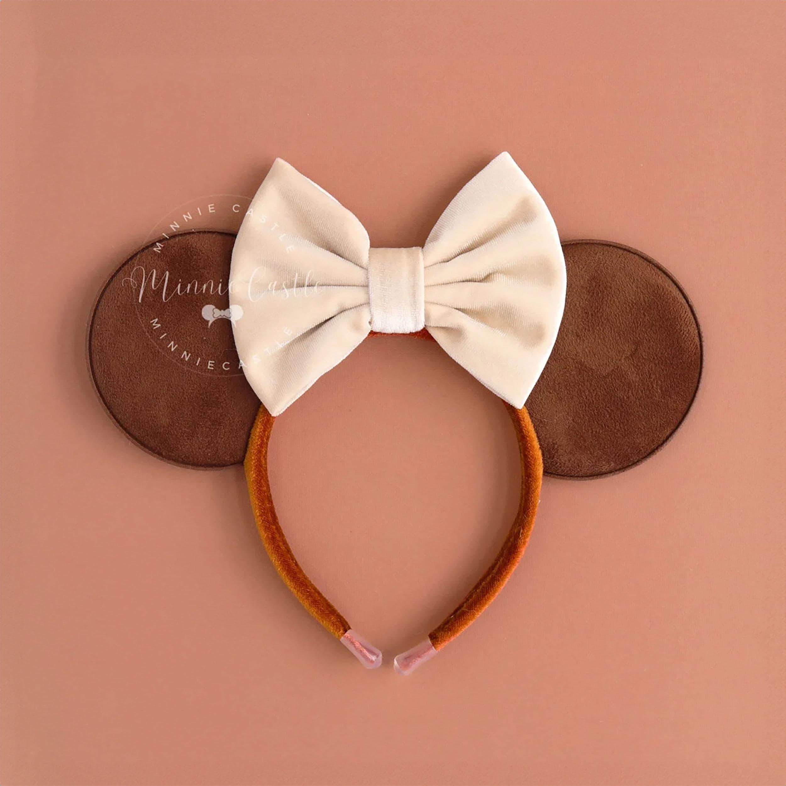 Disney Cream and Tan Minnie Mouse Ears Headband Beige Mickey Ears – MinnieCastle main image 2