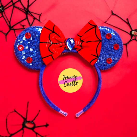 Spider Web Bow Mouse Ears, Mickey Ears, Spider Minnie Ears  display picture 2