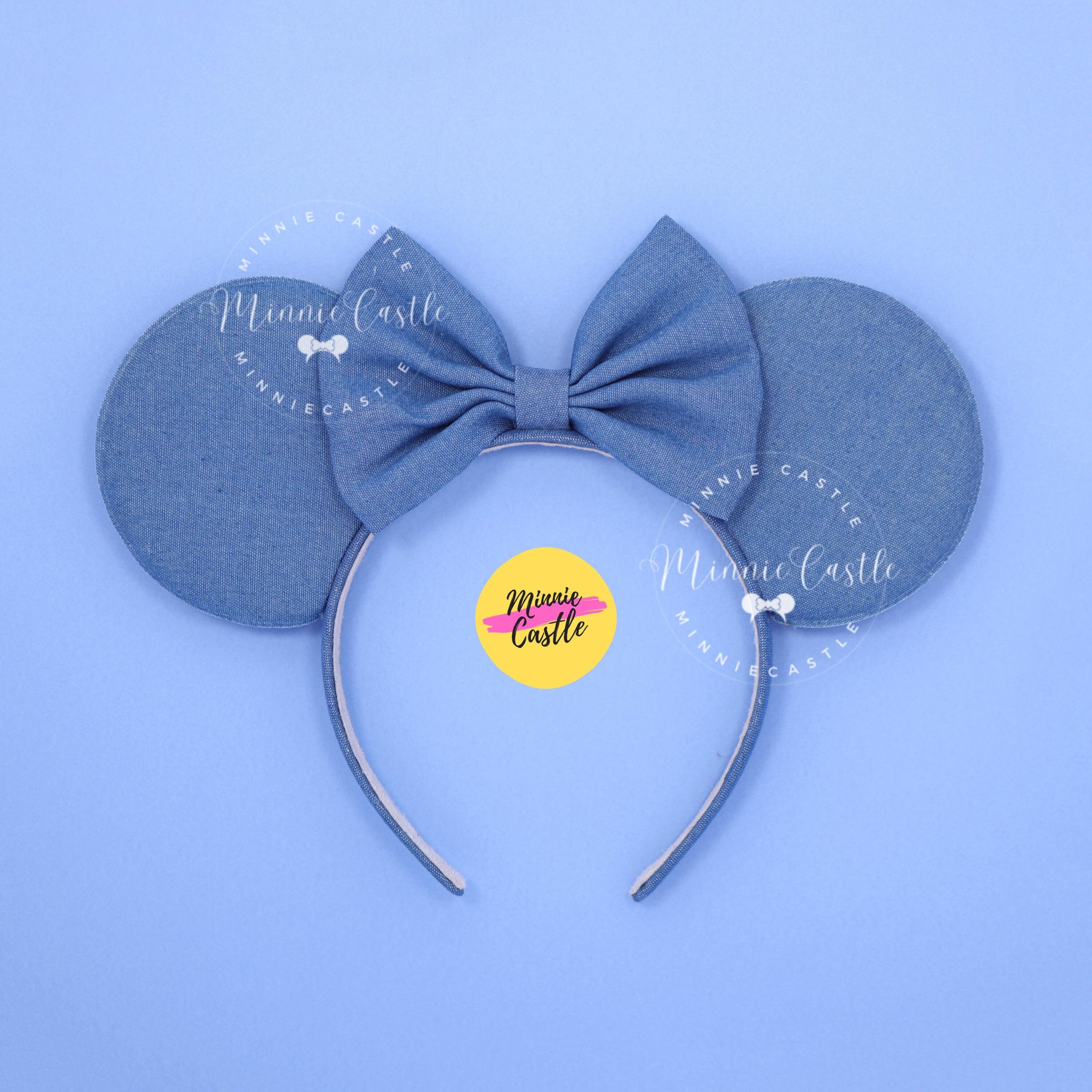 Denim Ears, Mickey Ears, Blue Jean Minnie Ears, Denim Mouse 