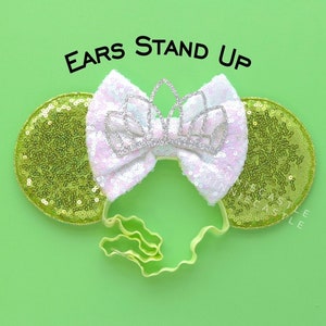 Tian Mickey Ears, Mickey ears, Frog Princess Minnie Ears, Princess Mickey ears, Mickey Ears Elastic Headband, Minnie Ears, Characters Ears