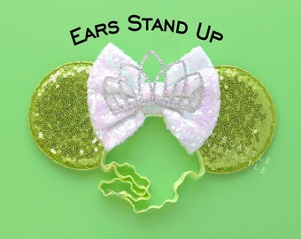 Tian Mickey Ears, Mickey ears, Frog Princess Minnie Ears, Princess Mickey ears, Mickey Ears Elastic Headband, Minnie Ears, Characters Ears