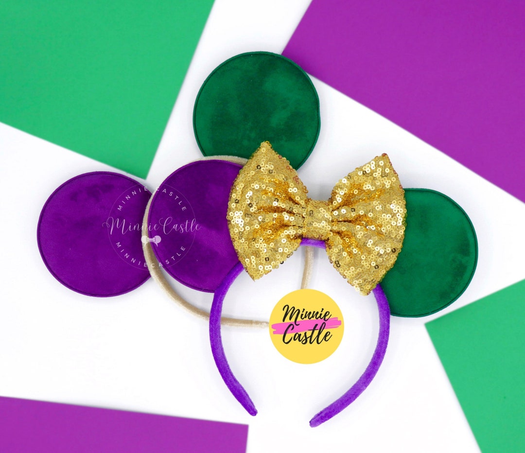Minnie Ears, Mardi Gras Disney Ears, Mickey Ears, Mardi Gras Ears ...