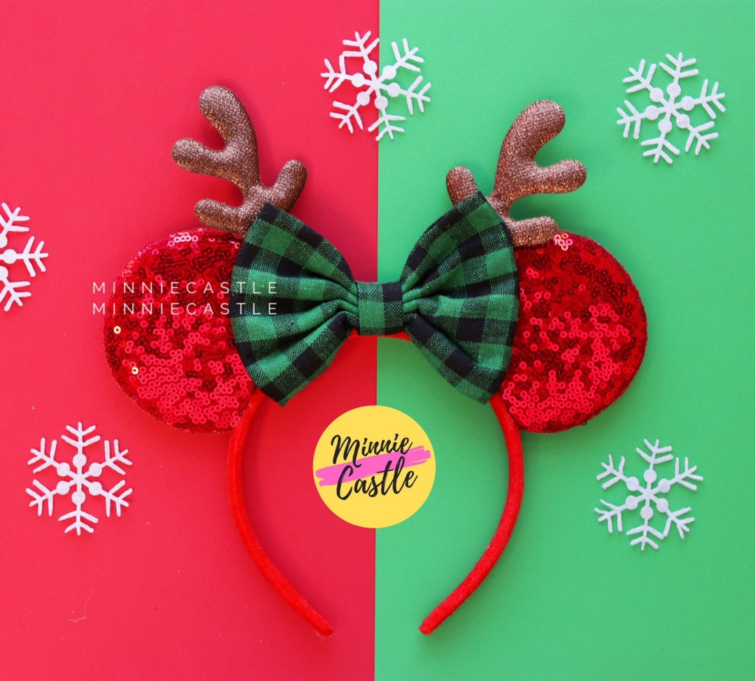 Minnie Ears, Christmas Mickey Ears, Mickey Ears, Christmas Ears, Mouse