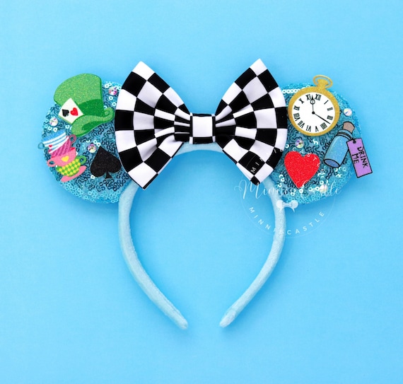 Alice Wonder Mouse Ears, Mickey Ears, Black & White  display picture 1