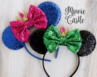 Anna Mouse ears, Mickey Ears, Princess Mouse ears, Crown Minnie Ears, Mouse Ears Headband, Mickey Ears, Characters Mouse Ears
