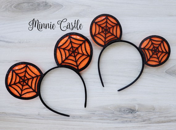Halloween Mickey Ears for Boy or Men, Black and Orange 