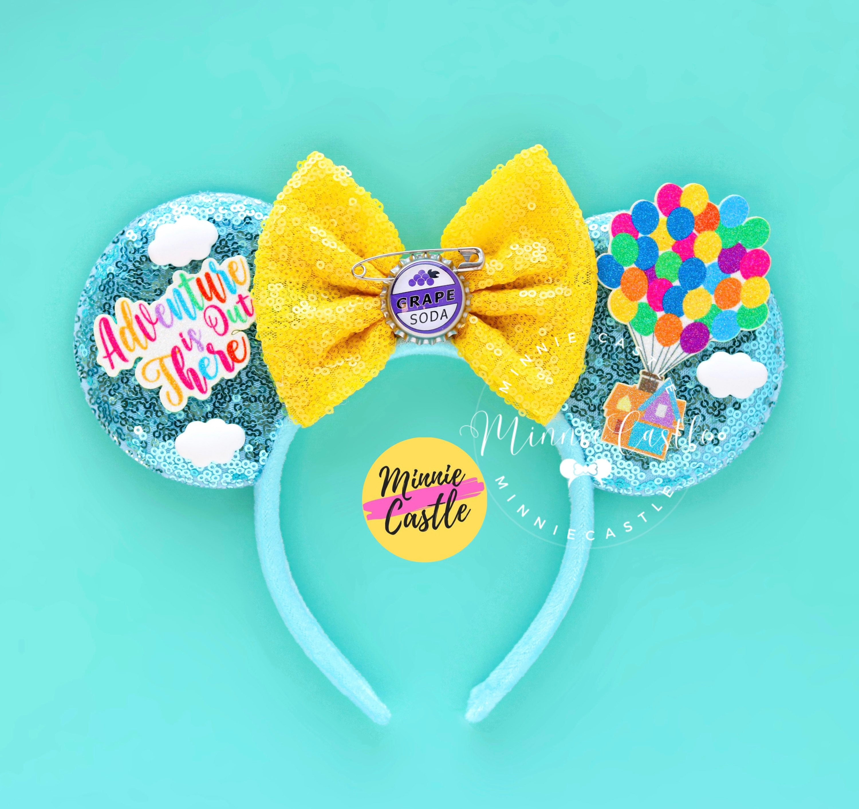 Exclusivo de Disney Parks - Diadema con orejas de Minnie Mickey - Up Grape  Soda