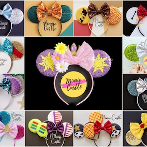 Mouse Ears Headband, Minnie Ears, Princess Mickey Ears, Characters Ears for Kids & Adults, Halloween Cosplay Headband, Birthday Girl Ears,