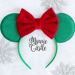 Christmas Minnie ears, Christmas ears, Christmas Mickey ears, Winter Minnie ears, Christmas Mickey ears, holiday ears, Minnie ears