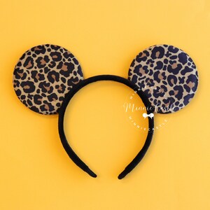 Mickey ears, animal kingdom ears, Leopard Minnie ears, Mouse ears, Leopard ears, cheetah ears, safari, Minnie ears,  for Men and boys