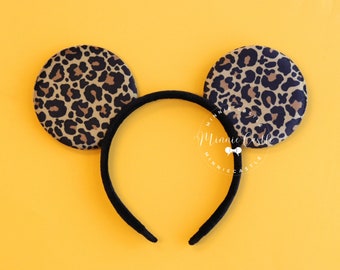 Orelhas do Mickey, orelhas do reino animal, orelhas da Minnie Leopardo, orelhas de rato, orelhas de leopardo, orelhas de guepardo, safari, orelhas da Minnie, para homens e meninos