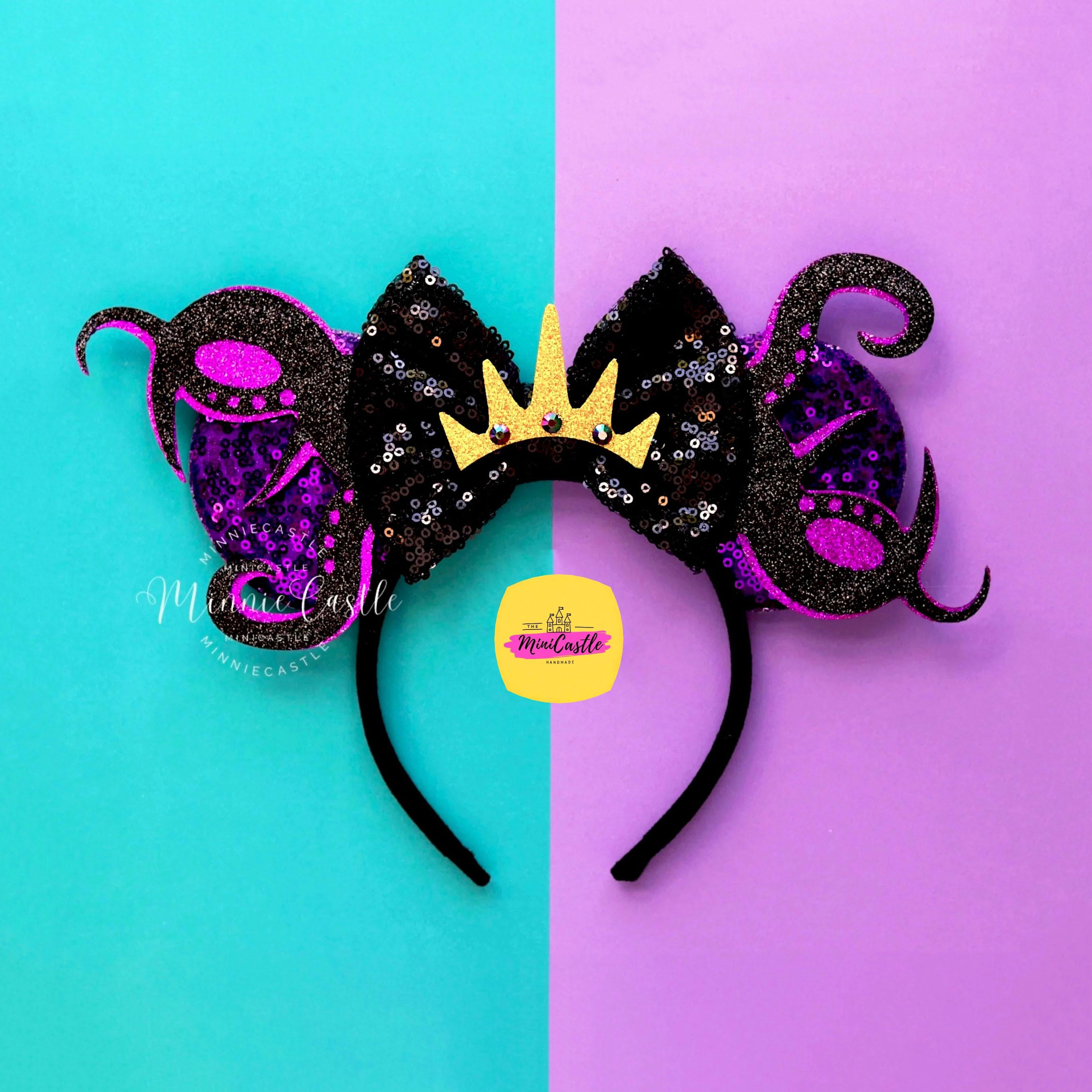 DISNEY PARKS EARS RARE URSULA Little Mermaid PURPLE HEADBAND Tentacles! Ursula Mickey Ears - Mouse Ears Headband – Little Ears Boutique main image 3