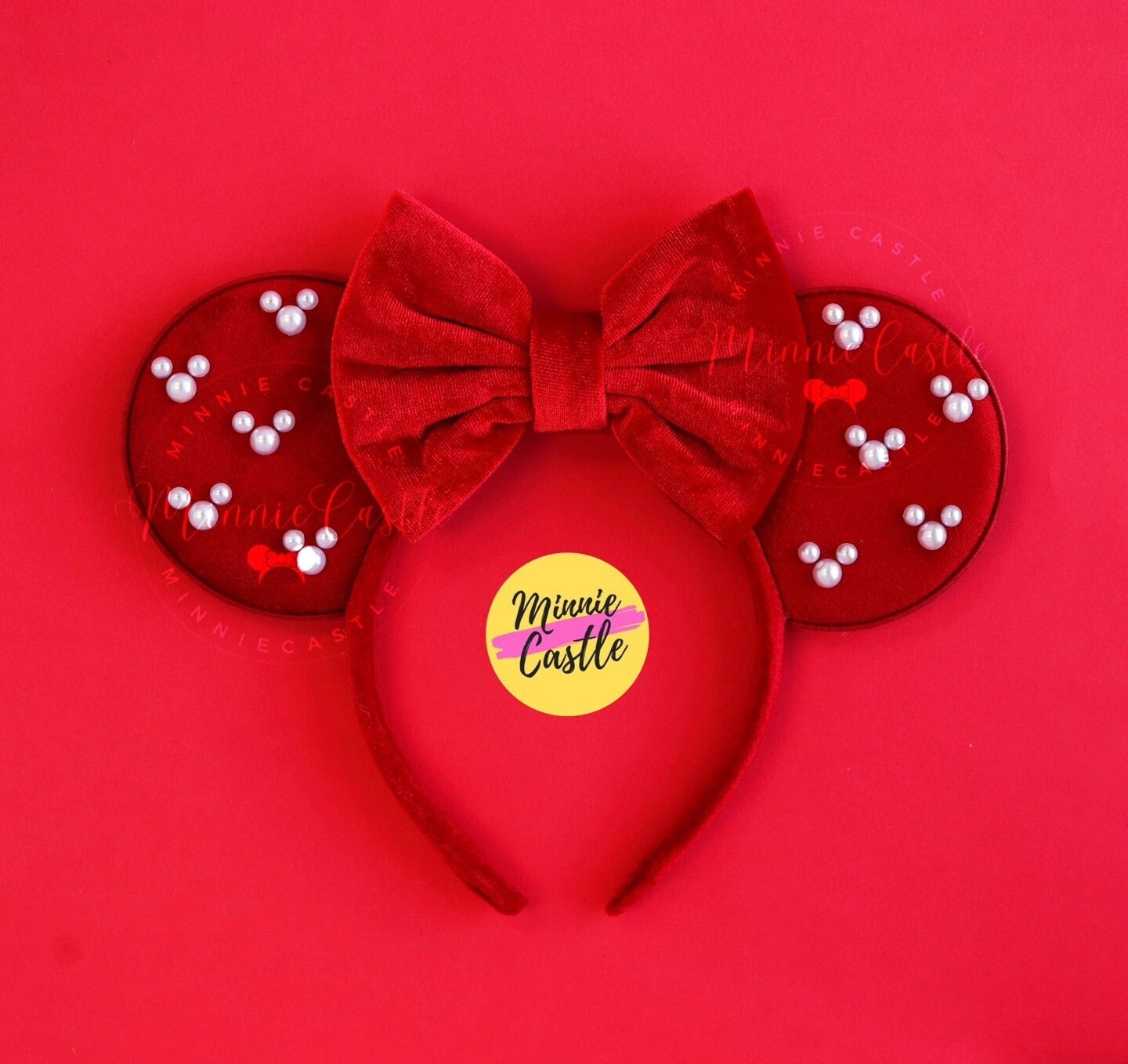 Pearl Mickey Ears, Knotted Headband Mickey Ears – mayrafabuleux