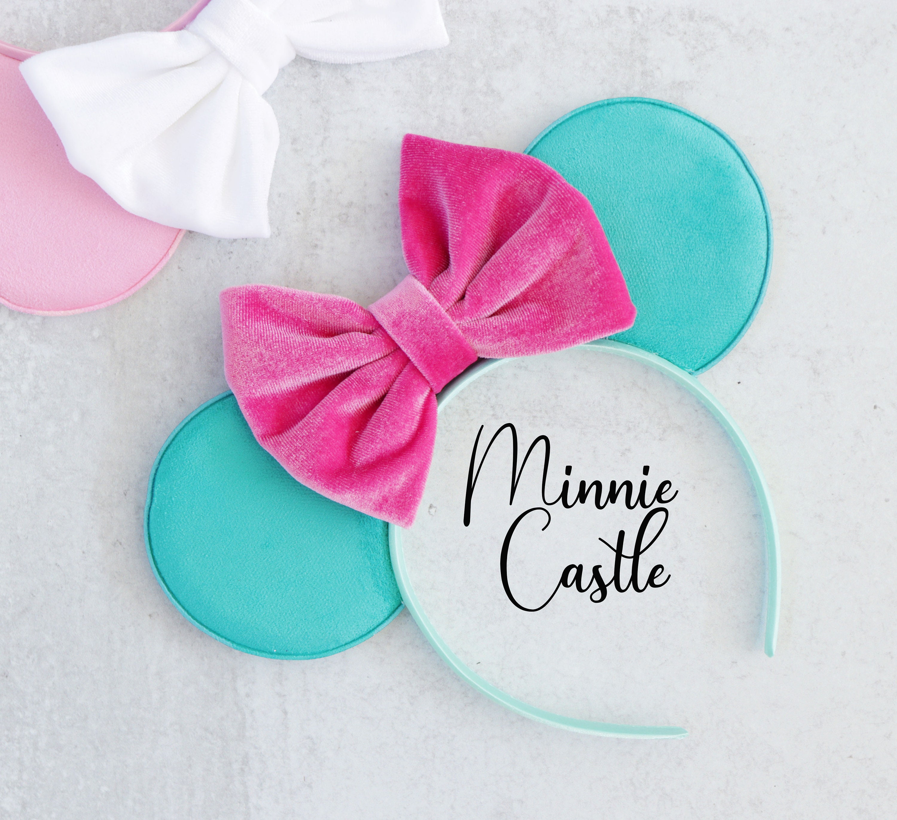 Minnie mouse ears Minnie ears Solid color Velvet Minnie | Etsy