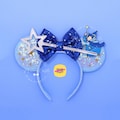 Three Fairies Mickey Ears, Fairy Godmother Mouse Ears, Minnie Ear, Sleeping Princess Ear, Blue Aurora Mouse Ear Headband for Adults and Kids