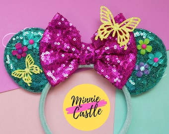 Encanto Ears, Mirabel Ears, Encanto Mickey Ears, Mickey ears, Minnie Ears, Mouse Ears Headband, Mickey Ears, Flowers and Butterfly Ears