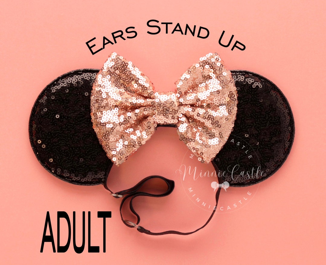 Minnie Ears, Rose Gold Mickey Ears, Adult Mickey Ears, Women Mouse Ears