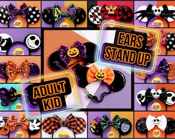 Elastiskt pannband med Halloween-musöron för alla åldrar, Musse Pigg-öron, Mimmi-öron för bebisar och barn, Cosplay-öron för kvinnor med Halloween-figurer
