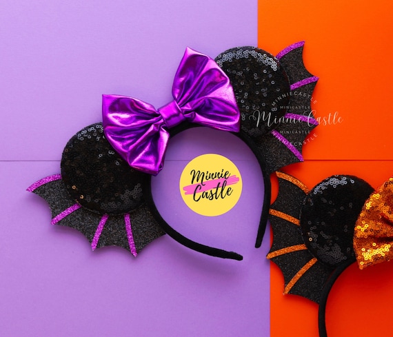 Disney Halloween Minnie Mouse Bat Ears s-l400.jpg main image 2
