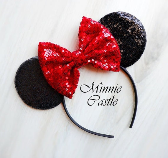 Red Mickey Mouse Ears Headband Minnie Bride Mouse Ears I Do,Red Mickey ...