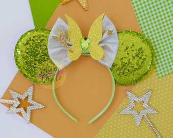 Tinker Fairy Mickey ears, Mickey Ears, Princess Mickey ears, Minnie Ears, Princess Ears, Princess ears, Mouse Ears Headband, Characters Ears