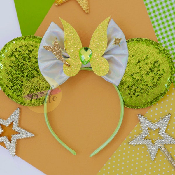 Tinker Fairy Mickey ears, Mickey Ears, Princess Mickey ears, Minnie Ears, Princess Ears, Princess ears, Mouse Ears Headband, Characters Ears