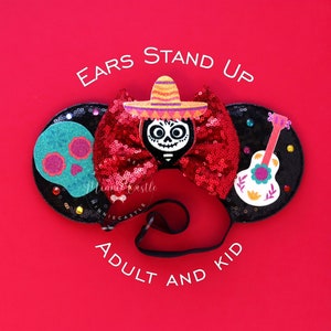 Coco Ears, Mickey ears, Fiesta Mickey Ears, Minnie Ears, Mouse ears with Elastic headband, Mickey ears for kids and adult, toddlers