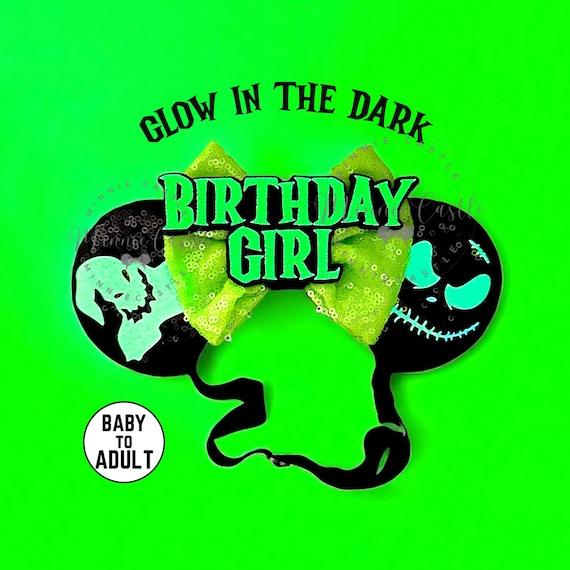Glow-in-the-Dark Halloween Ears Headband with Sequin Bow Minnie Mouse Glow-in-the-Dark Halloween Ears Headband with  main image 2