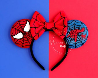 Spider Mickey Ears, Mickey Ears, Minnie Ears, Super Hero Minnie Ears, Mouse Ears Headband, Spider Minnie Ears for Adults Kids