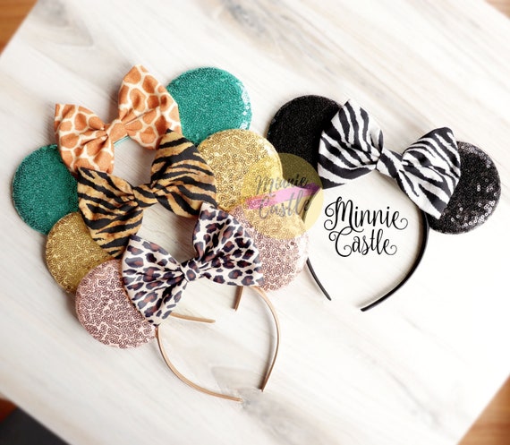 その他 headband Mouse Ears Animal Kingdom Safari Headband Minnie Mickey Ears Kids