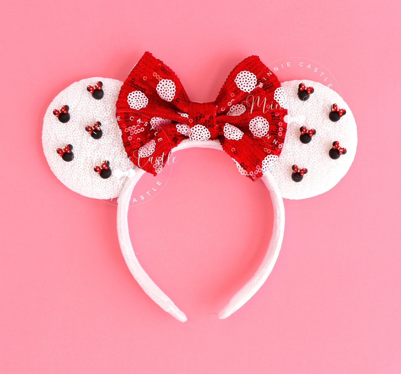 Disney Red And White Polka Dot Minnie Mouse Ears Headband Minnie Mouse Disney Classic Ears Headband - Minnie Mouse  main image 4