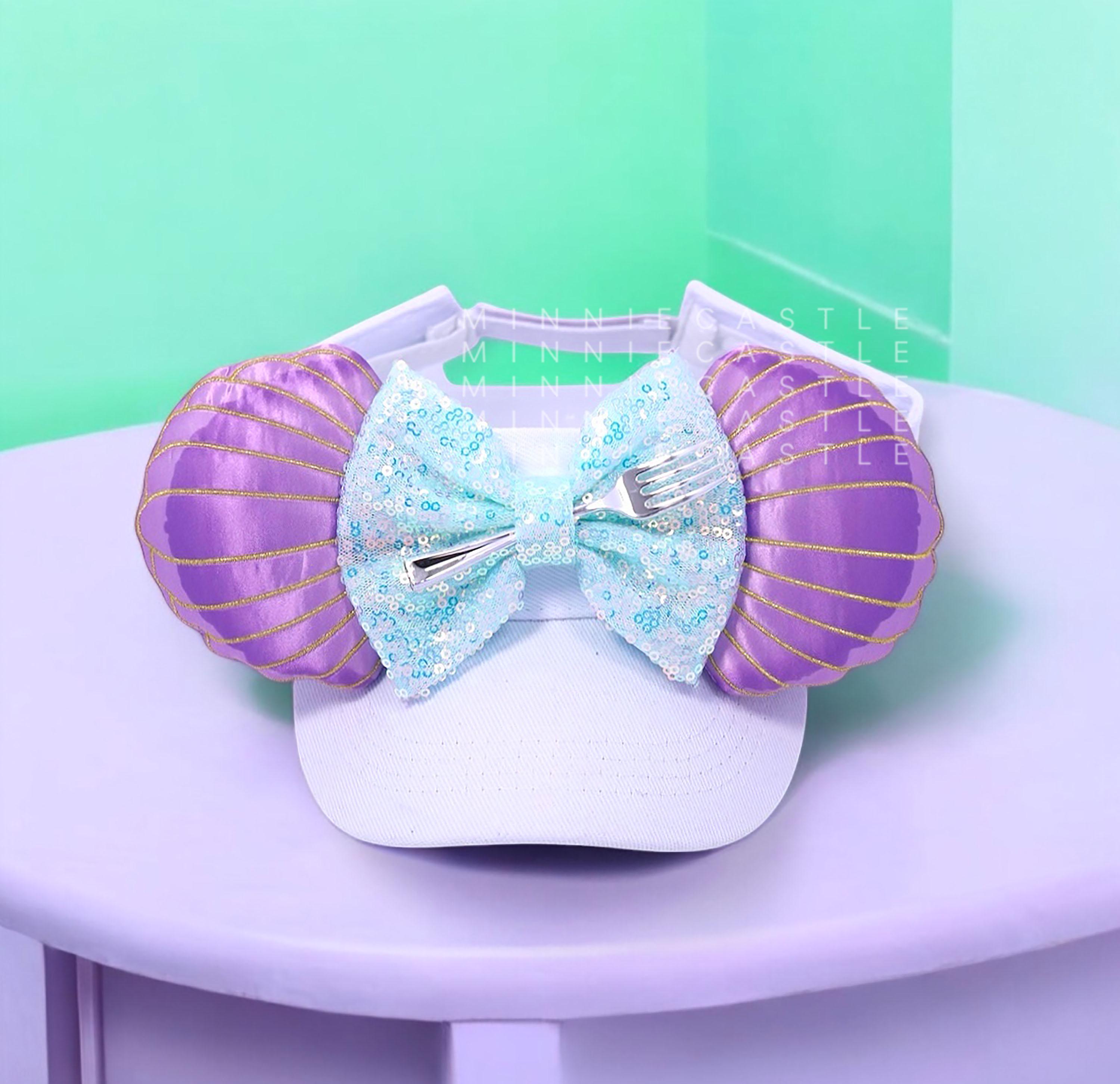 Disney Mermaid Visor Mermaid Mickey Visor, Seashell Minnie Ears Visor, Mickey  main image 2