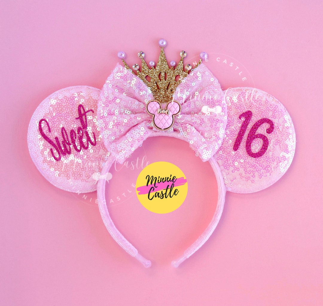 Birthday Mickey Ears, Sweet 16 Birthday Ears, Mickey Ears, Minnie Ears ...