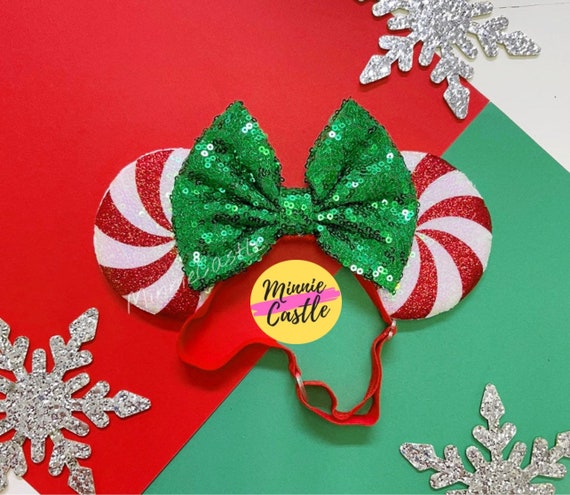 Peppermint Candy Minnie Ears, Christmas Minnie Ears, Baby  display picture 1