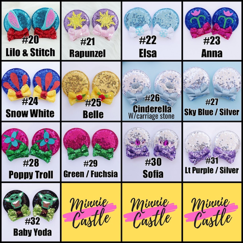 Inspiré de Cendrillon, pinces à cheveux oreilles de Mickey, oreilles de Minnie, oreilles de princesse, oreilles de Mickey, pince à cheveux oreilles de souris, oreilles de Mickey pour les enfants en bas âge image 6
