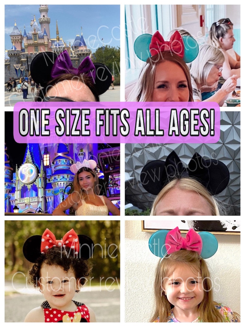 Black Velvet Minnie Ears Solid Black velvet mouse headband image 10