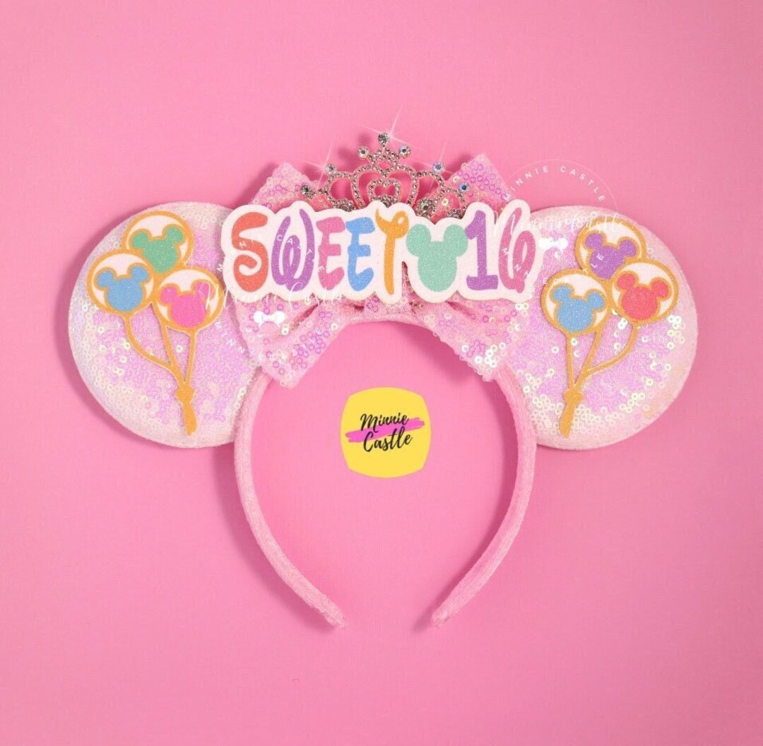 Birthday Mickey Ears, Birthday Ears, Mickey Ears, Sweet 16 Mouse Ears ...
