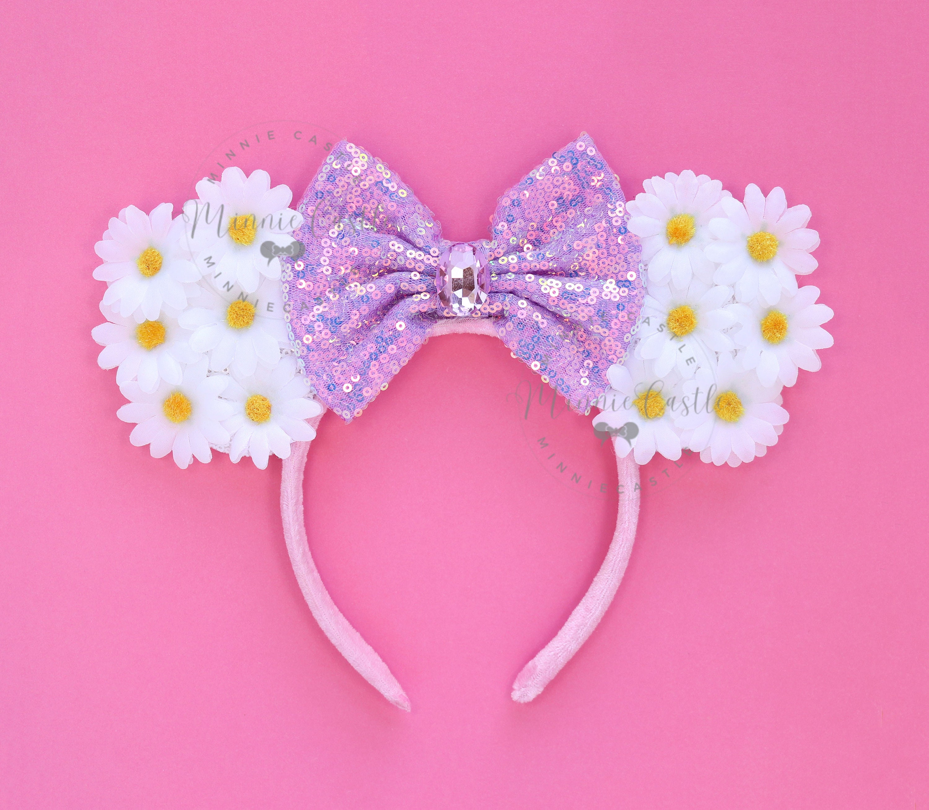 Disney Pink Flower Ears Headband One‎ Size Magical Theme Park Accessory Disney Ears Minnie Ears Floral Headband | Mercari main image 2