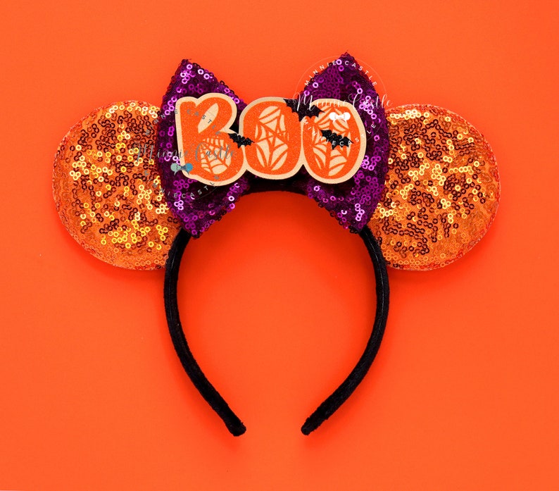 Flying Witch Halloween Mouse Ears, Mickey Ears, Minnie Ears for Adults