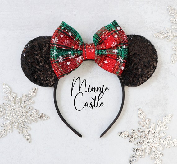 Christmas Minnie Ears, Christmas Ears, Christmas Mickey Ears  display picture 1