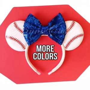 Baseball Mickey Ears, Sports Mouse ears, Mickey Ears, Baseball Ears, Minnie Ears, Mouse Ears Headband, Mickey Ears, Characters Ears