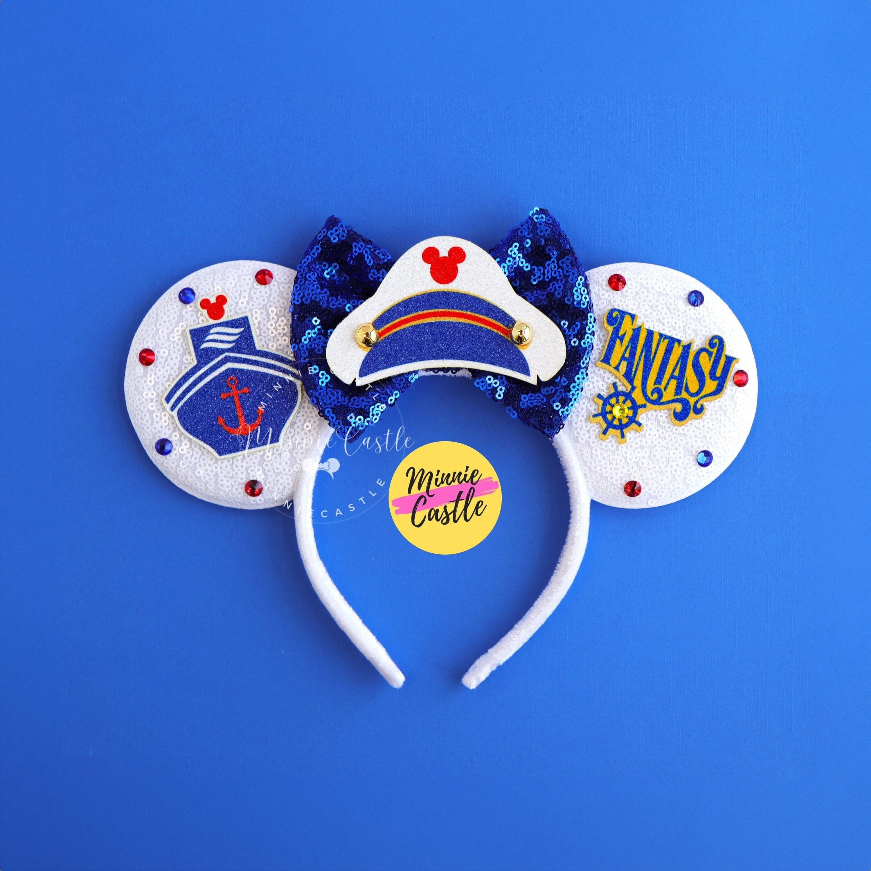 Mickey Cruise Ears, Cruise Mickey Ears, Mickey Ears, Fantasy Cruise Mouse ears, Minnie Ears, Magic Cruise Mouse ears Headband, Nautical ears