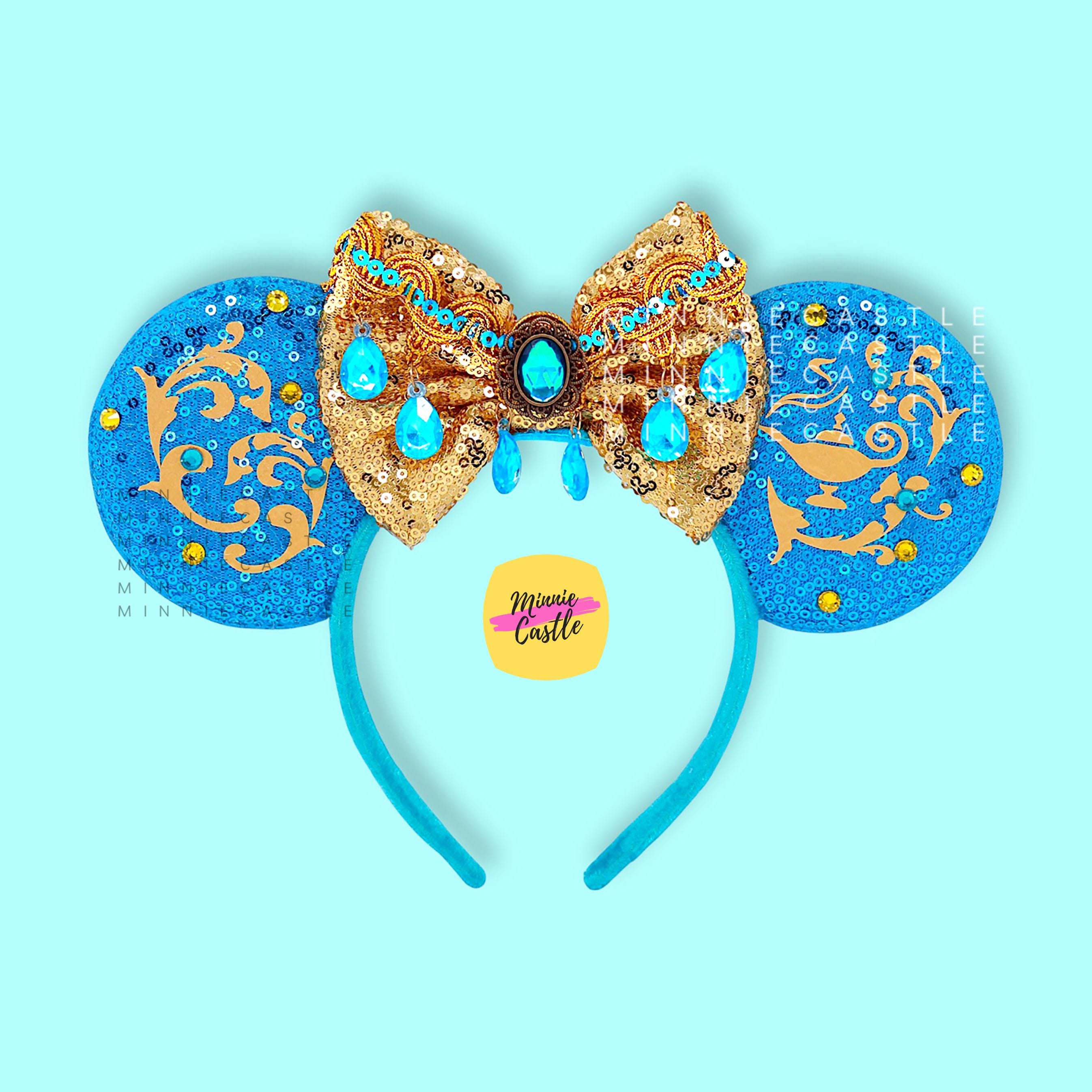 Disney Aladdin Jasmine Magic Carpet Bow Sequined Minnie Ears Headband NWT 1 Aladdin Jasmine Magic Carpet Minnie Ears Disney main image 3