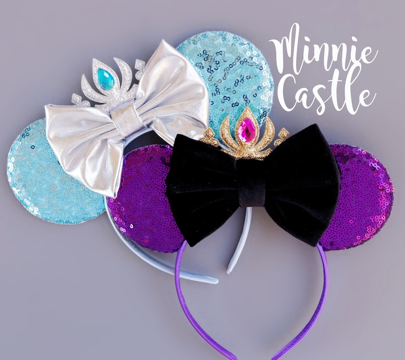 Elsa Mickey ears, Mickey Ears, Anna Mouse ears, Frozen Ears, Princess Ears, Minnie Ears, Mouse Ears Headband, Characters Mouse Ears image 1