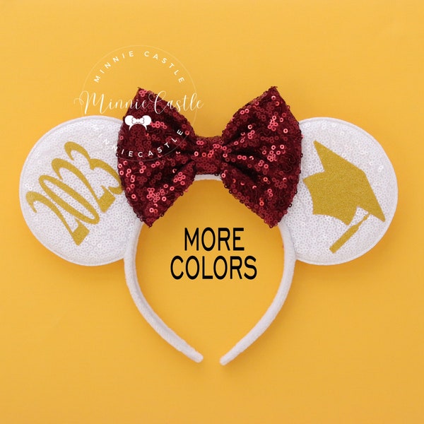 Graduation Mickey Ears, 2024 Graduation ears, Mickey Ears, Class of 2024 ears, Graduation Minnie Ears, Mouse Ears Headband