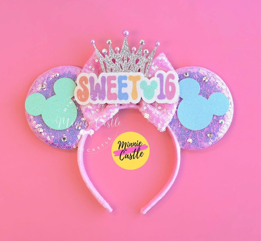 Birthday Mickey Ears, Sweet 16 Mouse Ears, Birthday Ears, Mickey Ears ...