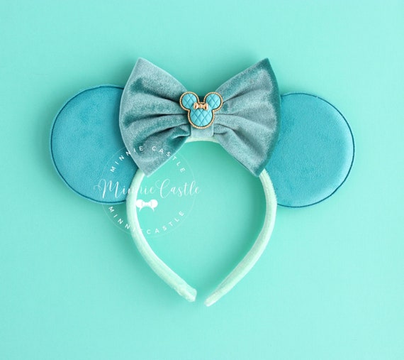 Mickey Ears, Teal Mickey Ears, Velvet Mouse Ears, Minnie 