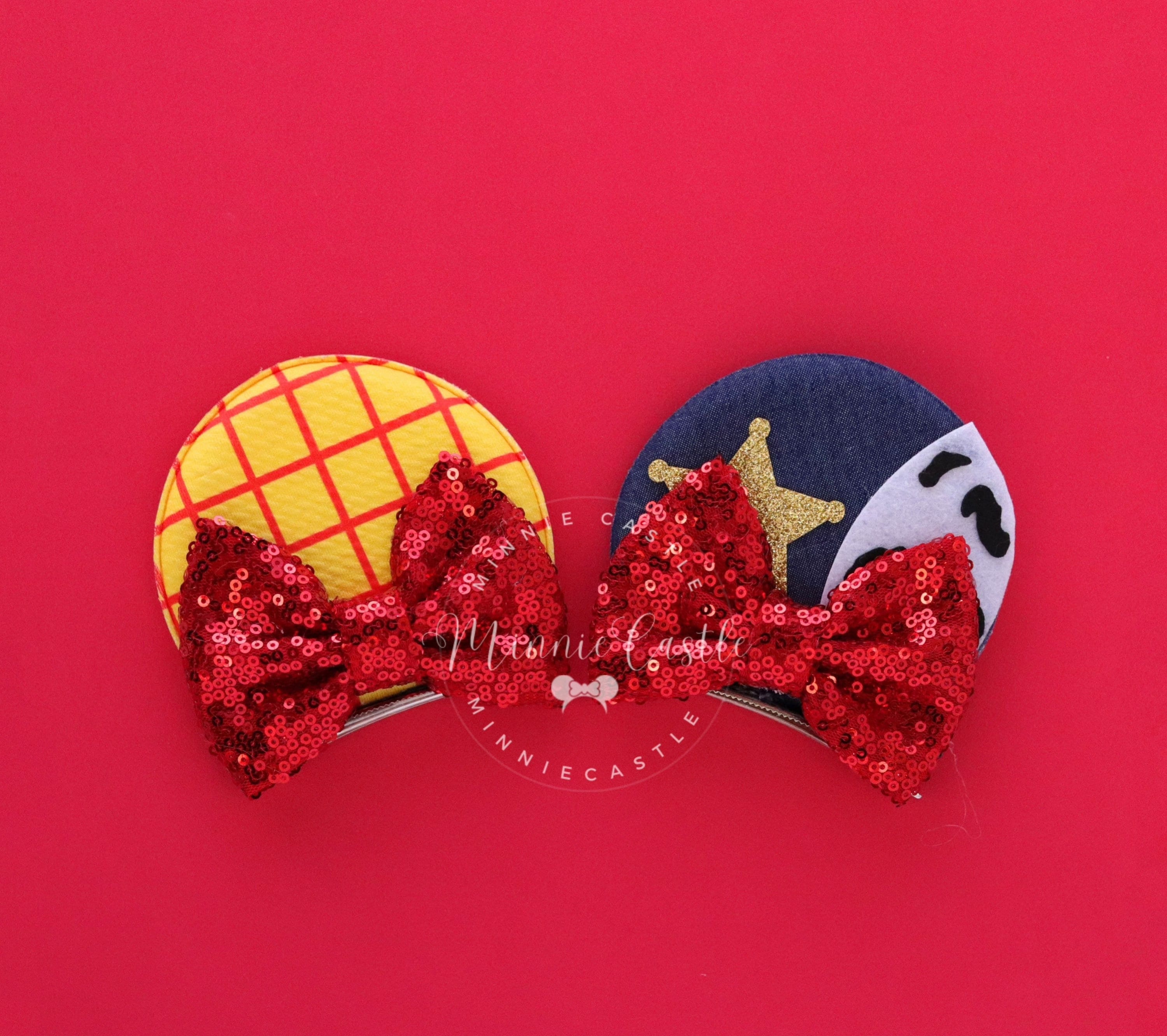 Woody Ears, Mickey Ears Hair Clips, Toy Cowboy Ears, Woody Mickey Ears, Minnie Ears, Mouse Ears Hair Clips, Minnie Hair Clips, Adults Kids